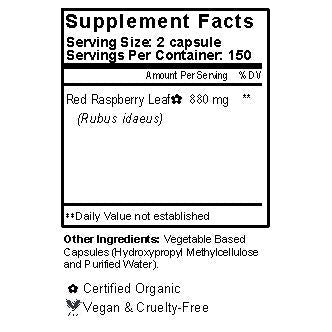 Red Raspberry Capsules Supplement Facts