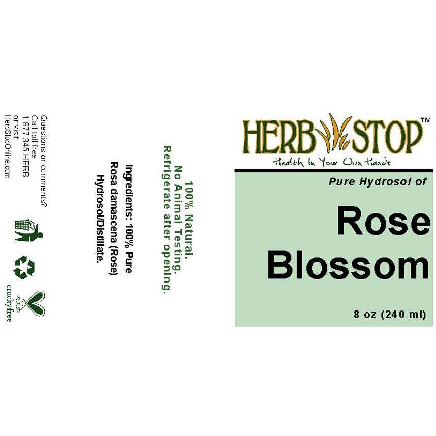 Rose Blossom Hydrosol Label