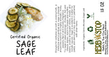 Organic Sage Leaf Label
