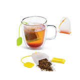 Silicone Tea Bag Infusers with tea cup and loose leaf tea
