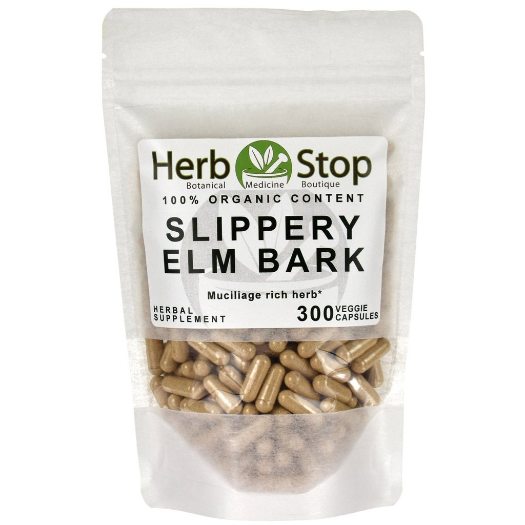 Organic Slippery Elm Bark Capsules Bulk Bag