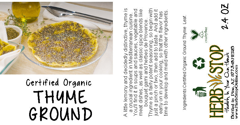 Organic Thyme Ground Label