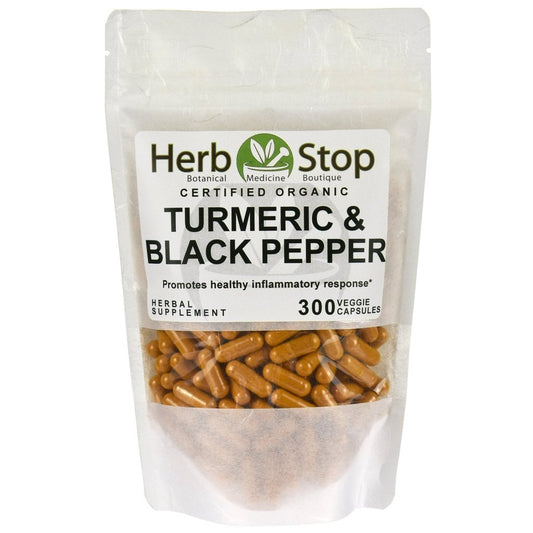Turmeric Black Pepper Organic Capsules Bag