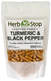Turmeric Black Pepper Organic Capsules Bag