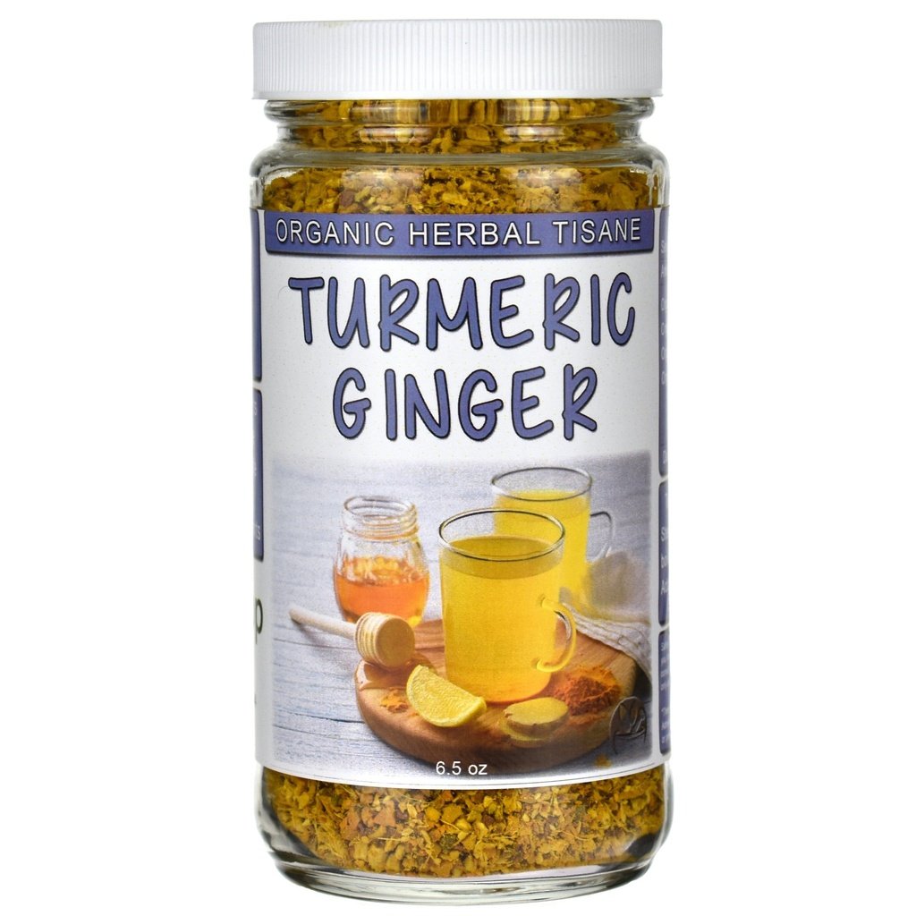 Turmeric Ginger Organic Herbal Tisane Tea Jar