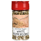 Organic White Peppercorns Whole Spice Jar