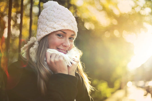 Positive woman in the park