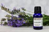 Lavender Essential Oil with Lavender Flowers