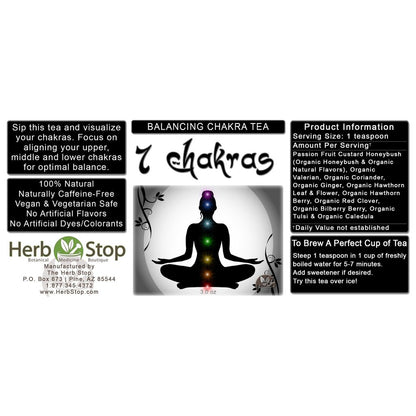 7 Chakras Loose Leaf Herbal Tea Label
