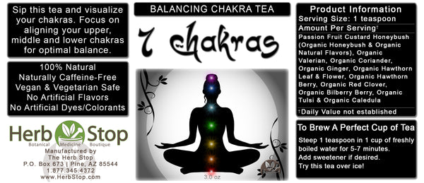 7 Chakras Loose Leaf Herbal Tea Label