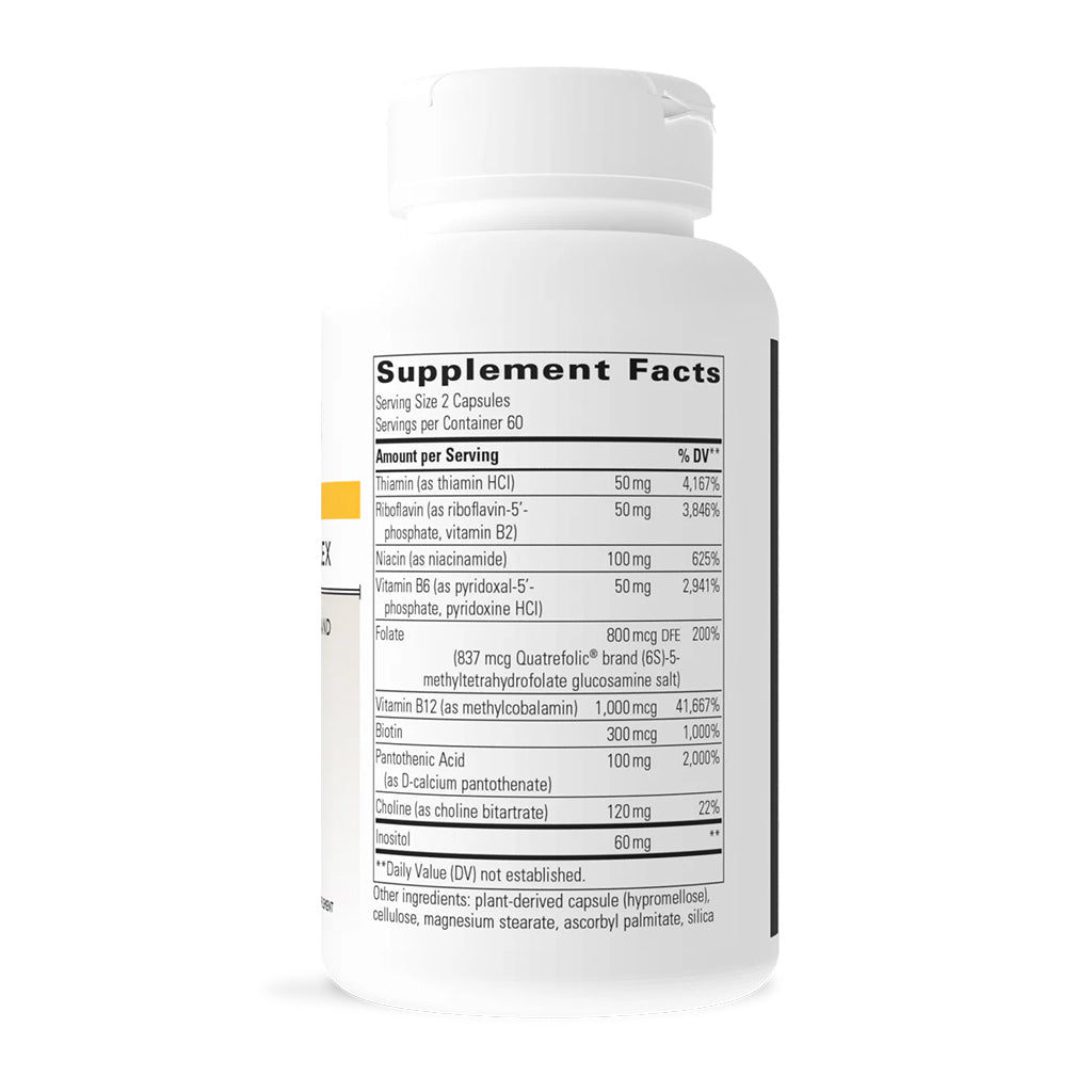 Active B Complex supplement bottle with label showing 'Supplement Facts' on a white background