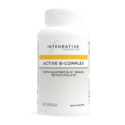 Supplement package labeled 'Active B-Complex' by Integrative Therapeutics on a white background