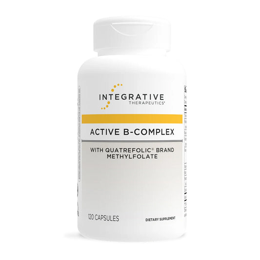 Supplement package labeled 'Active B-Complex' by Integrative Therapeutics on a white background