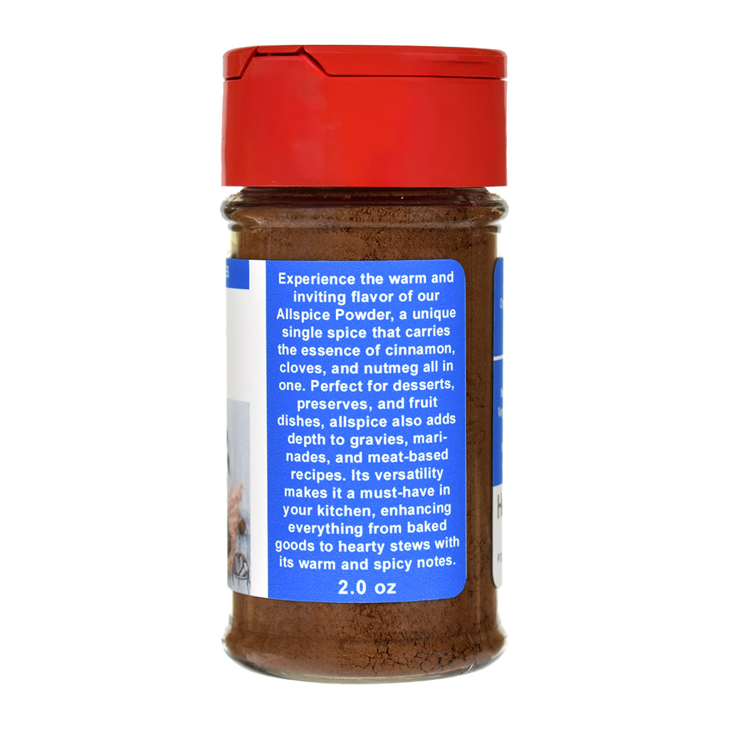 Organic Allspice Powder Spice Jar - Right Side
