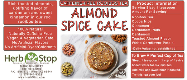 Almond Spice Cake Loose Leaf Rooibos Tea Label