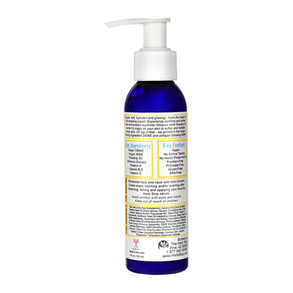 Anti-oxidant Cream bottle with pump dispenser on a white background