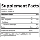 Apple Cider Vinegar Gummies by Trace Minerals Research Supplement Facts