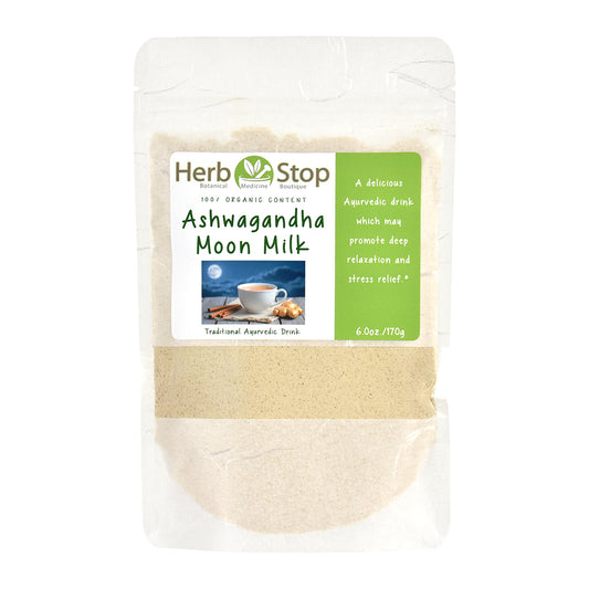 Herb Stop Ashwagandha Moon Milk package on a white background