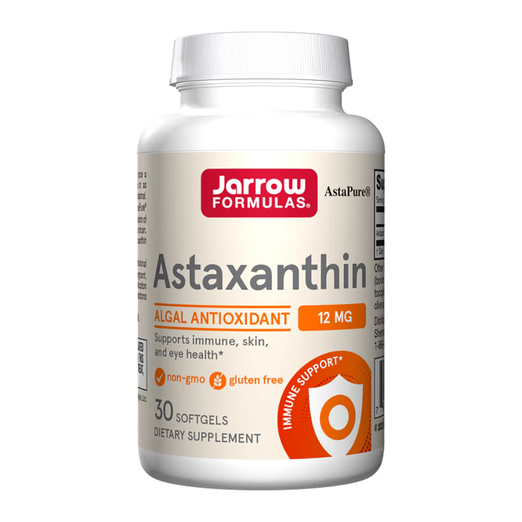 Jarrow Formulas Astaxanthin supplement bottle on a white background