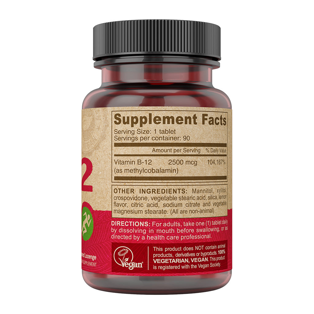 Deva Nutrition Vegan B-12 bottle with label showing 'Supplement Facts' on a white background