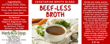 Vegetarian Beef-Less Broth Label