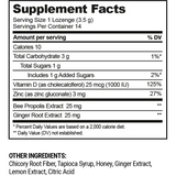 Beekeeper's Naturals Lozenges Ginger Lemon Label