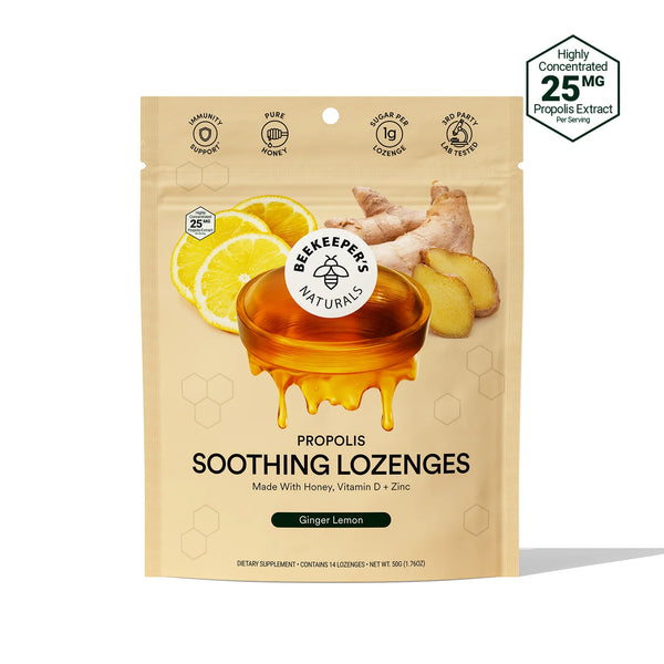 Beekeeper's Naturals Propolis Soothing Lozenges - Elderberry