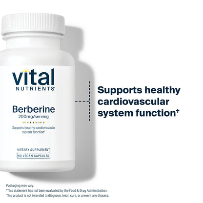 Vital Nutrients Berberine supplement bottle on a white background