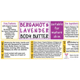 Bergamot & Lavender Body Butter Label