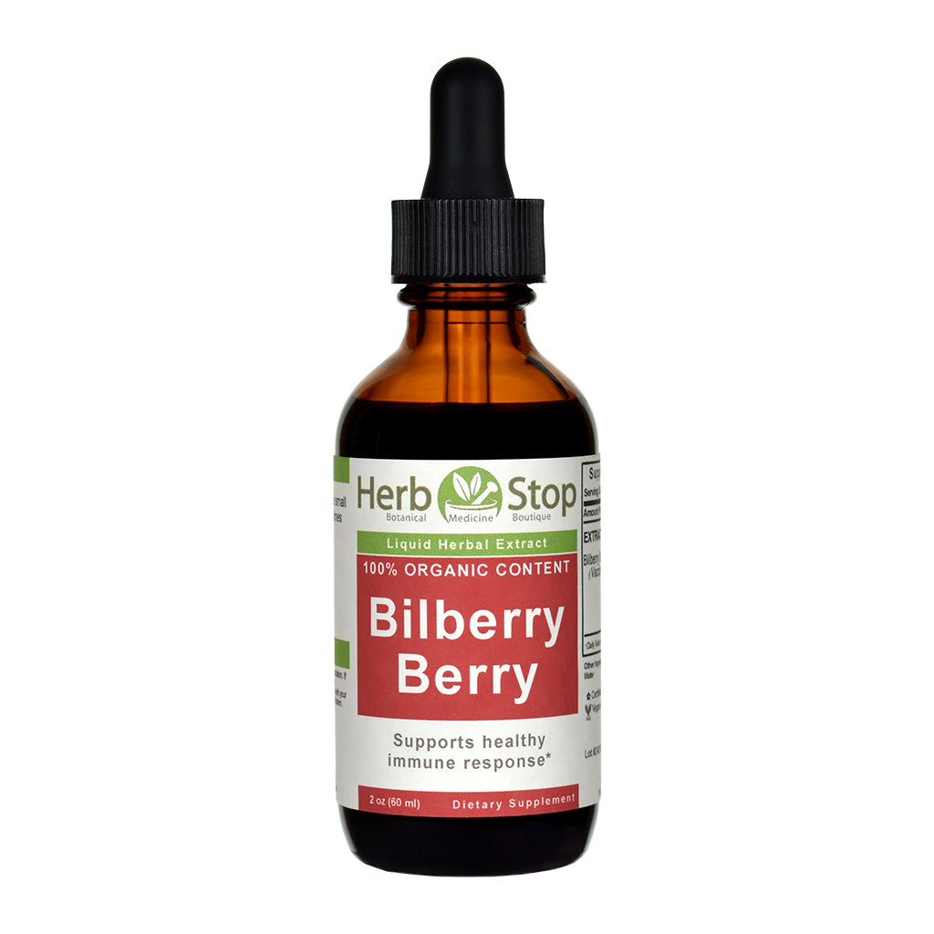 Organic Bilberry Berry Liquid Extract 2 oz
