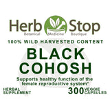 Black Cohosh Capsules Label - Front