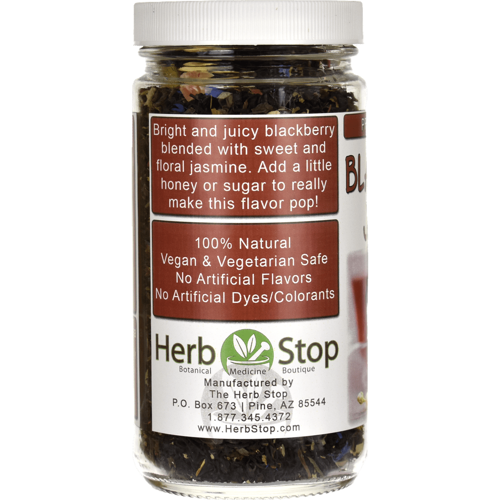 Blackberry Jasmine Black & Green Tea Jar Left Side