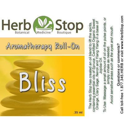 Bliss Aromatherapy Roll-On Label