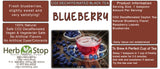 Blueberry Loose Leaf Decaf Black Tea Label