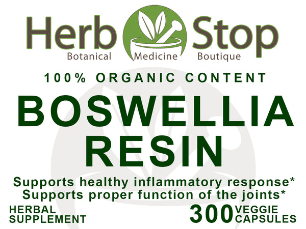 Organic Boswellia Capsules Label