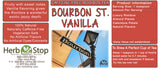 Bourbon Street Vanilla Loose Leaf Rooibos Tea Label