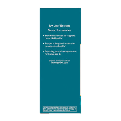 Nature's Way Ivy Leaf Extract packaging with text on a white background