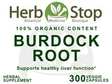 Burdock Root Capsules Label - Front
