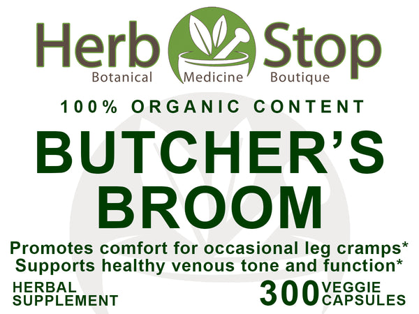 Butcher's Broom Capsules Label - Front