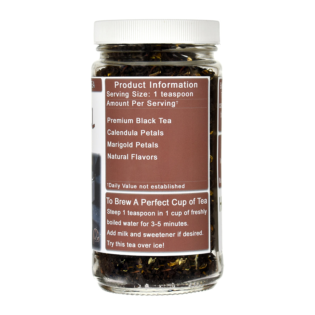 Jar of Caramel Black Tea Jar - Right side