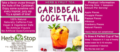 Label of Caribbean Cocktail Herb & Fruit Tea