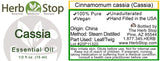 Cassia Essential Oil Label