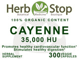 Cayenne 35,000 HU Capsules Label - Front