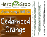 Cedarwood Orange Aromatherapy Roll-On Label