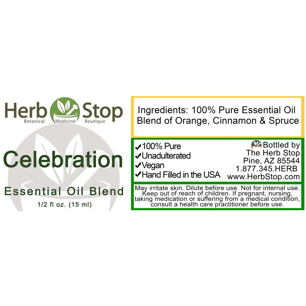 Celebration Essential Oil Blend Label