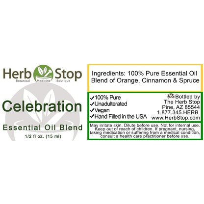 Celebration Essential Oil Blend Label