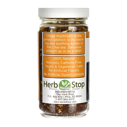 Chaga Chai Loose Leaf Rooibos Tea Jar - Left