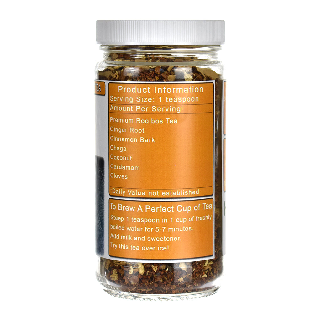 Chaga Chai Loose Leaf Rooibos Tea Jar - Right