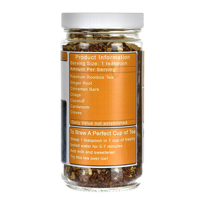 Chaga Chai Loose Leaf Rooibos Tea Jar - Right