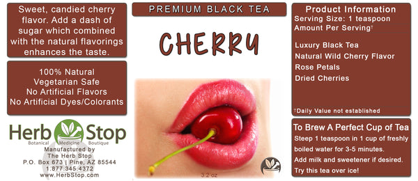 Cherry Loose Leaf Black Tea Label